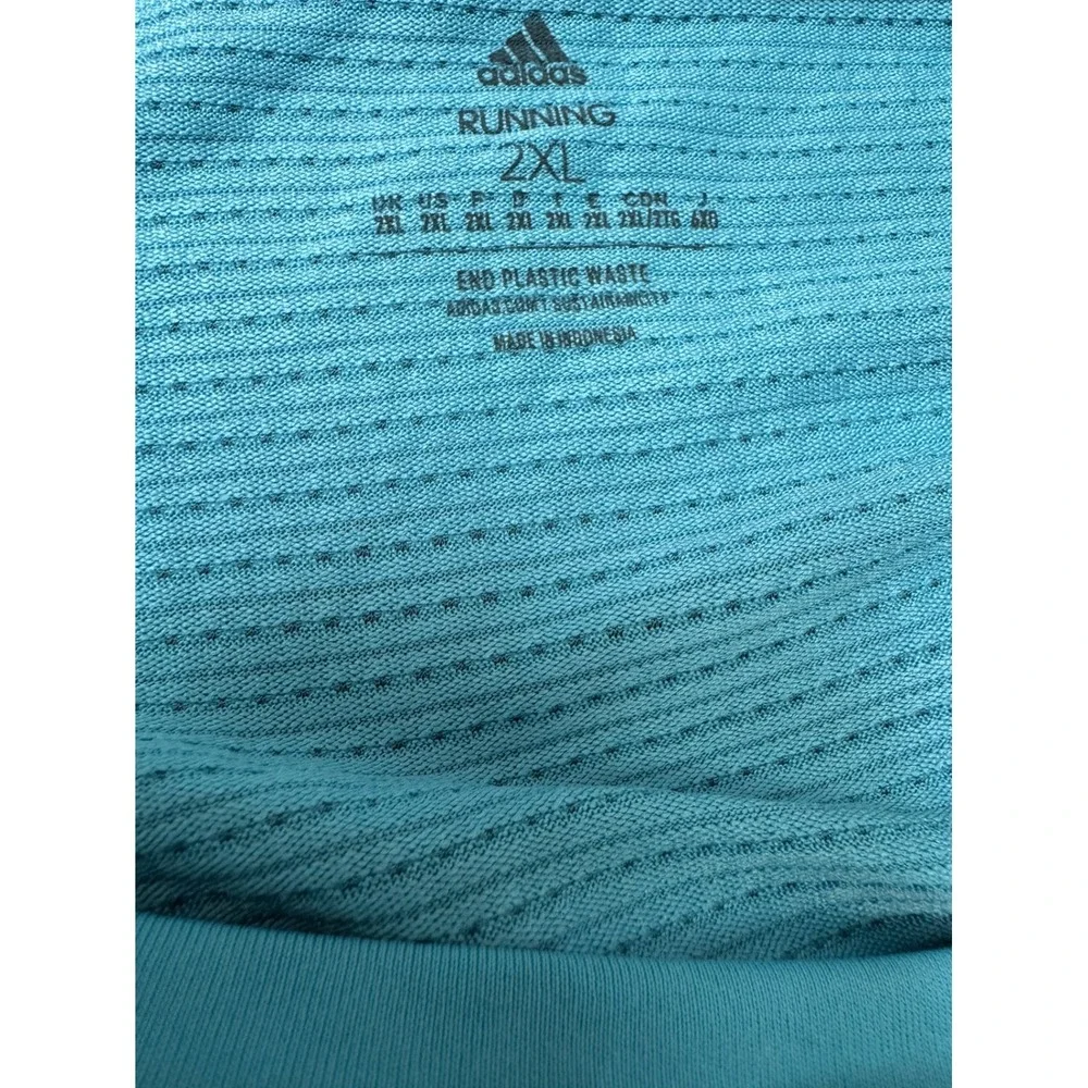 Adidas Aeroready ATL Graphic T-Shirt‎ Light Blue Red IC7625 Mens 3XL NEW